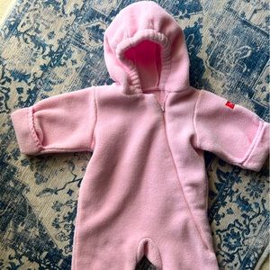 Polar tech Fleece one piece winter infant suit - 6 months - Gently used like new